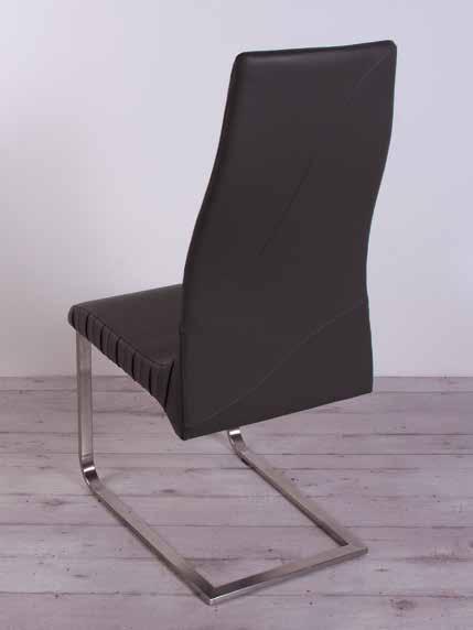 BART AS008 Sedia in metallo, rivestimento in pelle. Metal chair, leather cover.