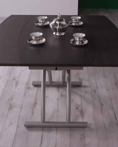 Carronde is an innovative transforming table that instead of extending in length extents in width.