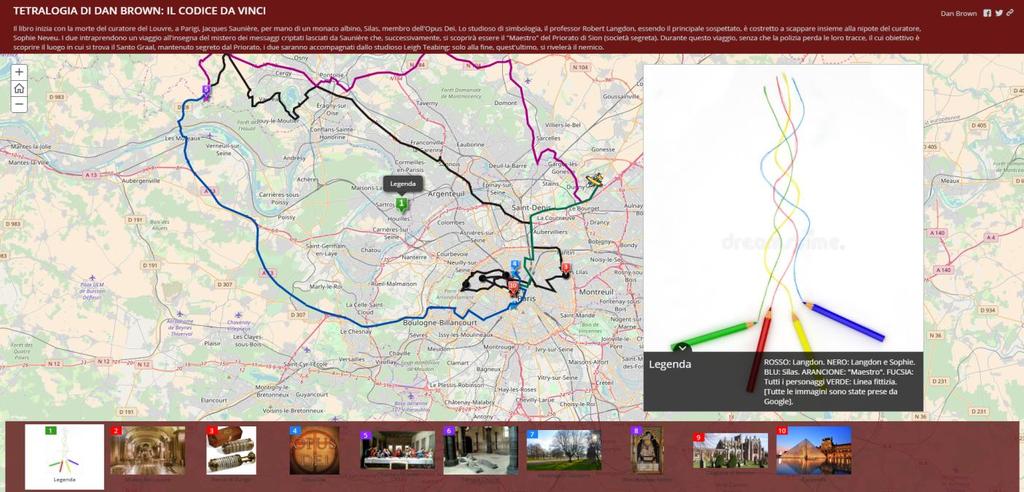 Geodati importati attraverso l analisi del testo ITINERARI LETTERARI - Tetralogia di Dan Brown Classe V LA Liceo Tecnologico, IIS G.