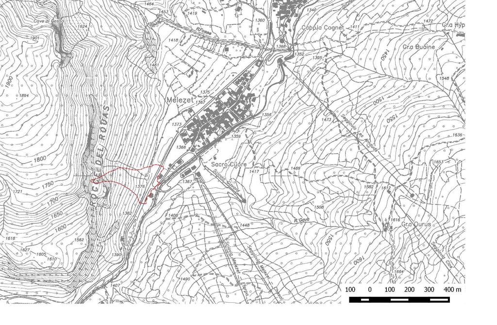 Comune di Bardonecchia Lavori di mitigazione del rischio del versante roccioso in frazione Melezet a difesa abitato.