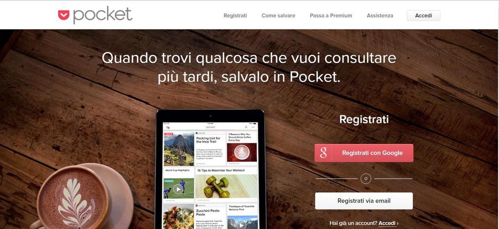 pocket Un app utile per salvare e catalogare tutti gli argomenti di tuo interesse: è totalmente