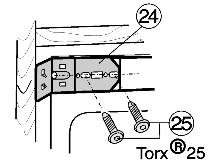 Montaggio u Avvitare leggermente la squadra di fissaggio Fig. 16 (24) all'apparecchio tramite le asole Fig. 16 (25). u Staccare la pellicola protettiva dal coprifuga Fig. 17 (14).