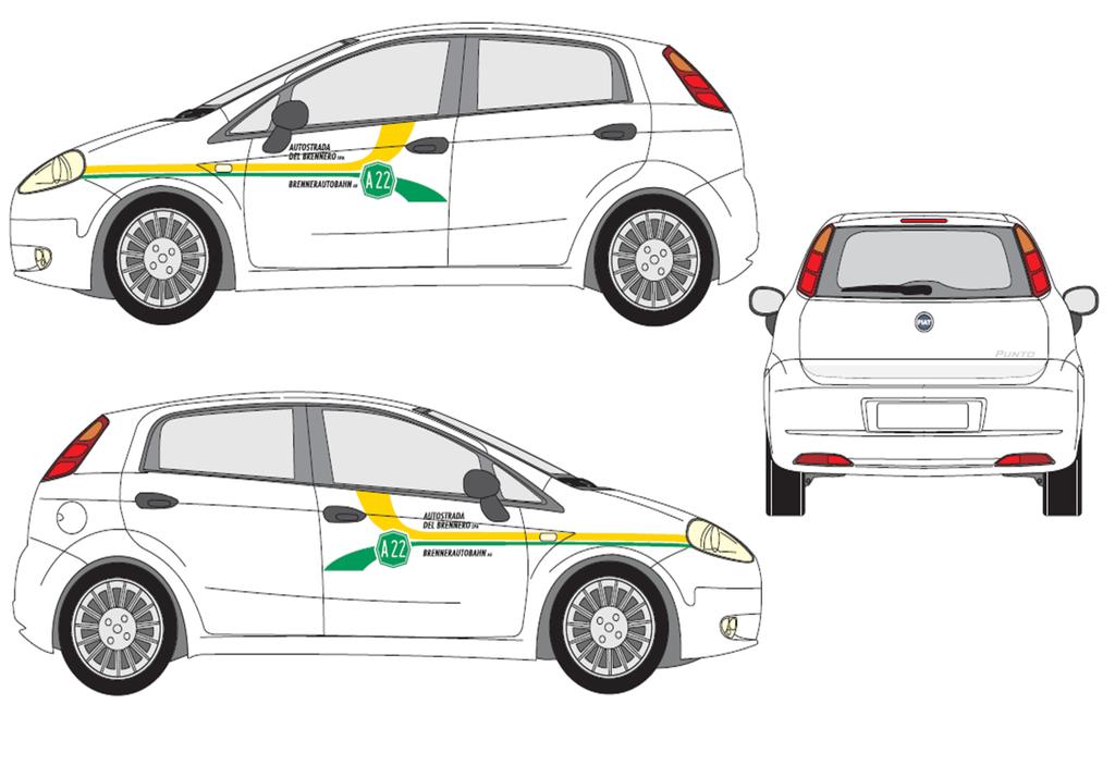 FORNITURA E APPLICAZIONE LOGO A22 SCHEDA DEI MATERIALI DA UTILIZZARE PER LE DECORAZIONI TIPO AUTOVEICOLI CARATTERISTICHE E COLORI DEI MATERIALI pellicola verde RAL 6024, nero RAL 9005 A AUTOVETTURE