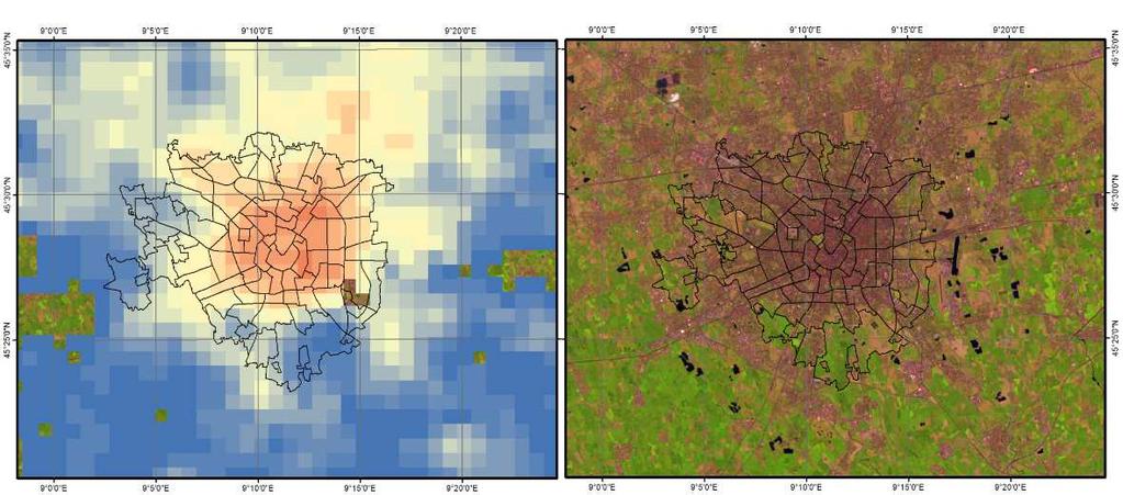 Dati satellitari a media e bassa risoluzione Satellite: MODIS (Aqua/Terra), Pixel res.