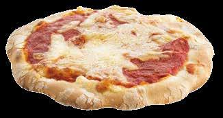Pizzetta Margherita Pizza rotonda con formaggio e salsa di pomodoro.