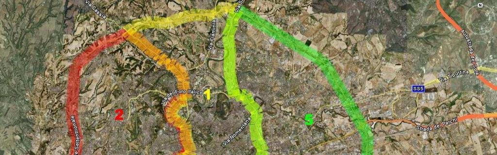 Programma di Monitoraggio da settembre 2009 5 zone tto fino al al G.R.A.