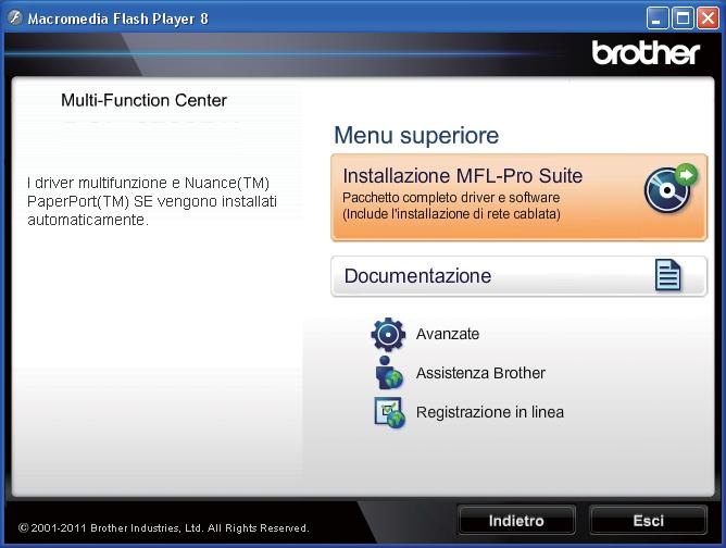 Rete lt Windows Per gli utenti he utilizzno un vo di interfi di rete lt (Windows XP/XP Professionl x64 Edition/Windows Vist / Windows 7) 16 Prim dell instllzione Verifire he il omputer si eso e he si