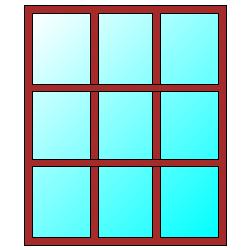 CARATTERISTICHE TERMICHE DEI COMPONENTI FINESTRATI secondo UNI TS 11300-1 - UNI EN ISO 6946 - UNI EN ISO 10077 Descrizione della finestra: F4_265x315 Codice: W4 Caratteristiche del serramento