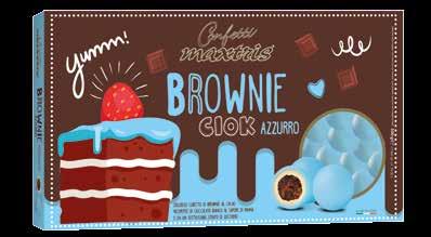 Tutta la dolcezza del vero dessert americano BROWNIE CIOK BIANCHI - 500g Brownies ricoperti da uno strato di cioccolato bianco e da un sottilissimo BROWNIE CIOK