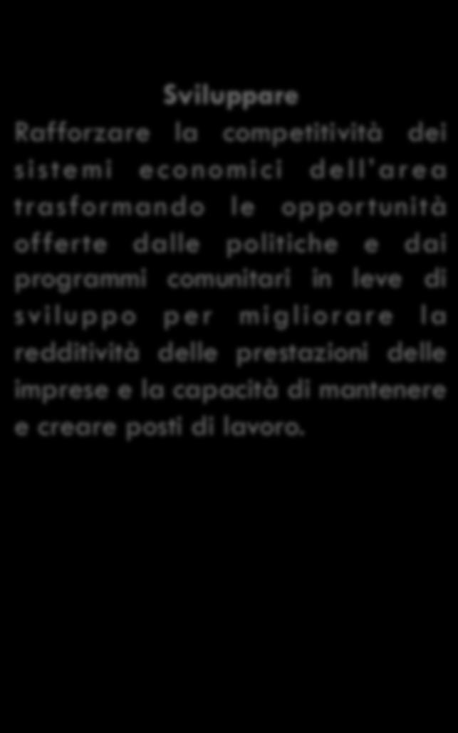 GLI OBIETTIVI SPECIFICI Gli obiettivi specifici di seguito illustrati, elaborati a seguito dell analisi delle politiche e dei programmi di cooperazione che interessano l area,