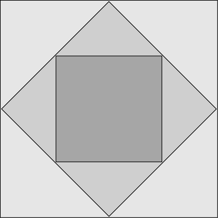 9 Utilizza le tavole numeriche per completare le tabelle. 10 Determina l area di ciascuno dei quadrati che vedi in figura, sapendo che il maggiore ha il lato lungo 6 cm.