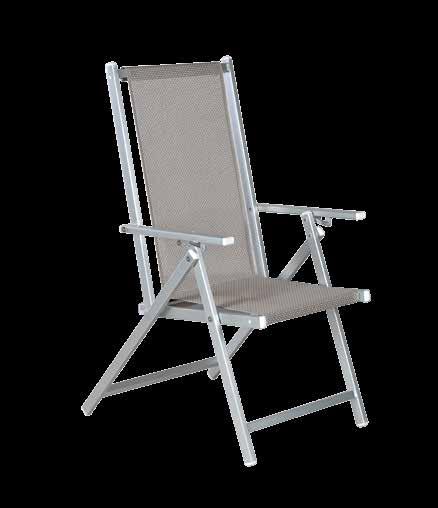 MARINELLA ARM-CHAIR Folding chair in aluminium,