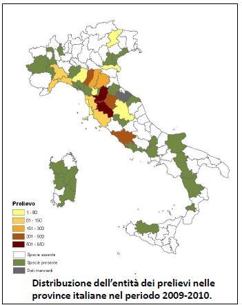 Circa 21 000 capi (Dati 2006) 76% in Appennino