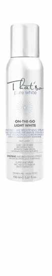 on the go light white lozione spray che uniforma e illumina il colore della pelle