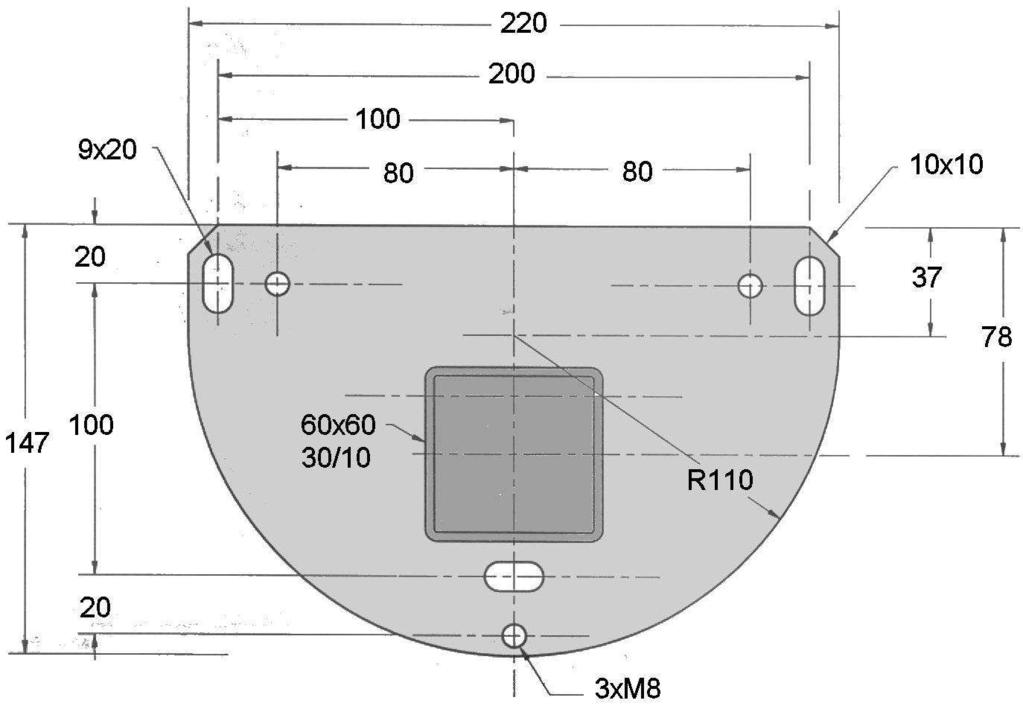 Installazione per la protezione di 4 lati Questa soluzione consente di proteggere 4 lati come nel caso precedente ma con l uso di due specchi e due barriere, l allineamento va fatto come riportato