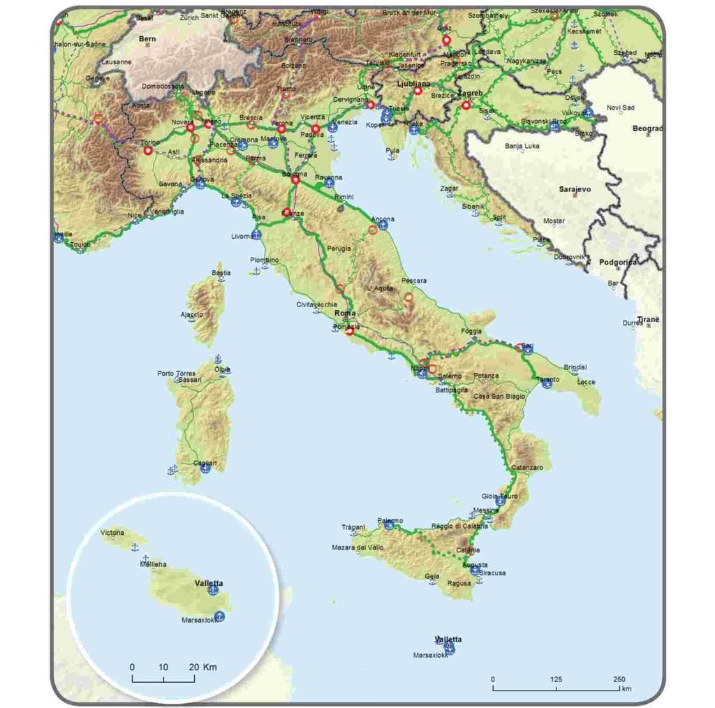 Fig. 2 Particolate rete globale e