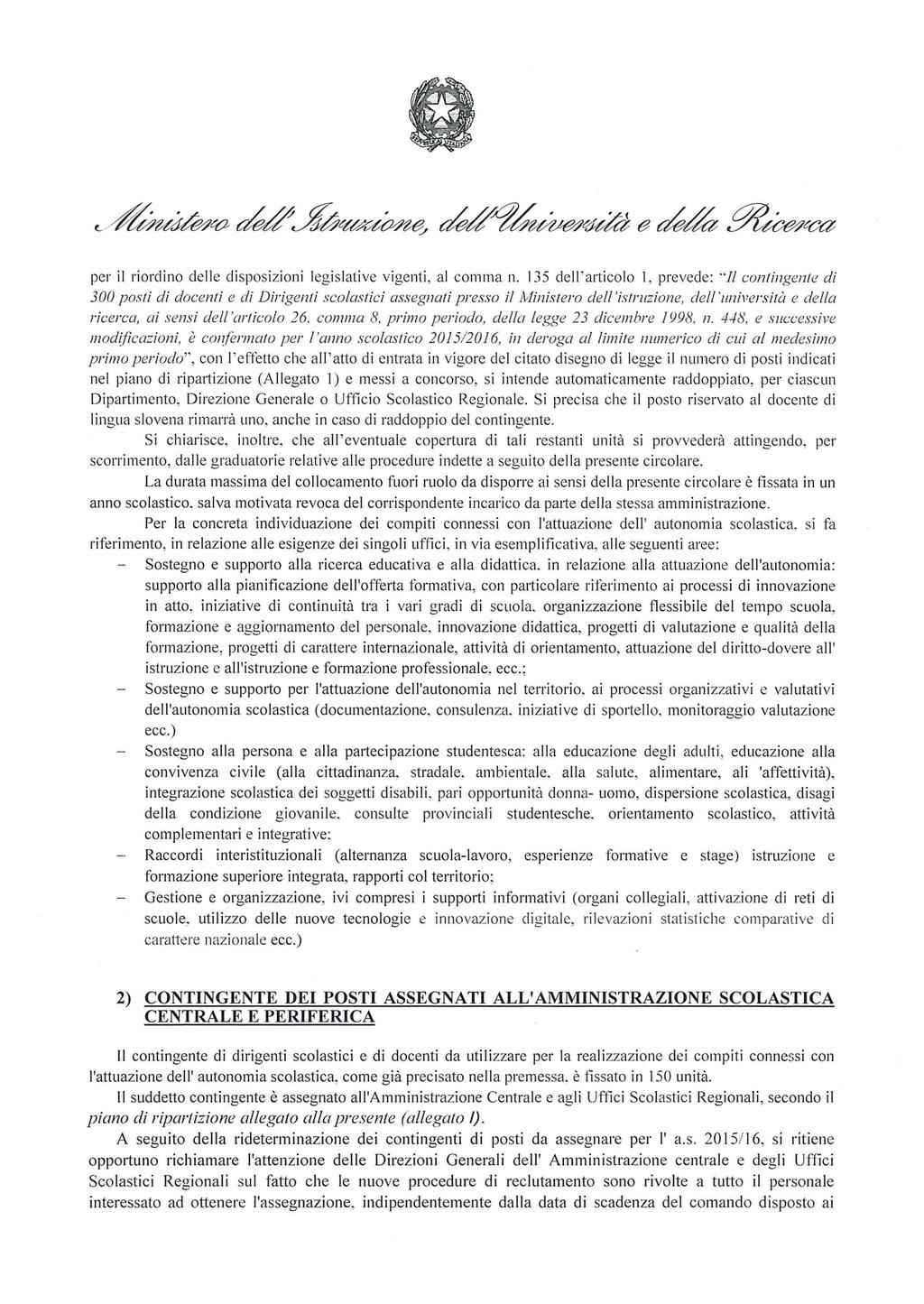 per il riordino delle disposizioni legislative vigenti, al comma n.