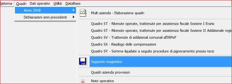 Supporto Magnetico Il programma consente di creare il supporto magnetico su tracciato