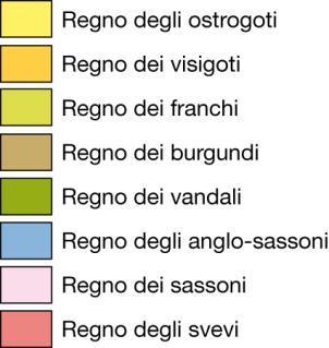 Il regno degli ostrogoti si estende dall Italia fino