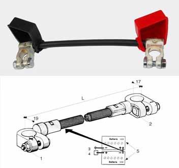 4 140 590000200 250 25 10,4 250 59000000 50 25 12.5 50 Cavi per collegamento batterie LEGENDA: 1.