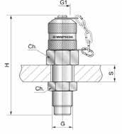 Miniprese prova pressione Test couplings for pressure checking Minipresa a codolo liscio M 16x2 Standpipe test coupling M16X2. MINIPRESS PN [bar] Series Series S Codice/Ref.