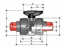 DIMENSIONI VKDIF Valvola a sfera a due vie DUAL BLOCK con attacchi femmina per saldatura di tasca, serie metrica d DN PN B B 1 C C 1 E H H 1 Z g Codice 16 10 16 54 29 67 40 54 102 65 74,5 291