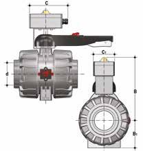 ACCESSORI CVDF Connettore in PVDF SDR 21 PN 16 codolo lungo, per saldatura di testa d DN PN L SDR Codice 75 65 16 110,5 21