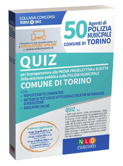 Concorso 50 Vigile Urbano Comune di Torino Comune di Torino Pubblicazione: Albo Pretorio online Comune di Torino Prova presel.