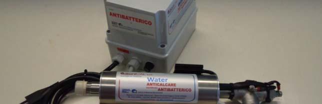 Water Bacteria Plus Dispositivo per l abbattimento della carica batterica Caratteristiche Il dispositivo Water Bacteria Plus è progettato per abbattere o eliminare la carica batterica eventualmente