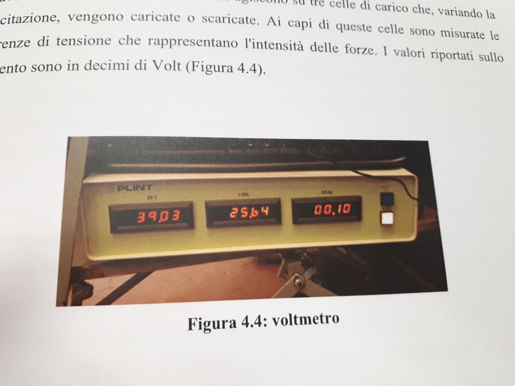 Bilancia Dinamometrica L uscita delle celle di carico è inviata ad un amplificatore