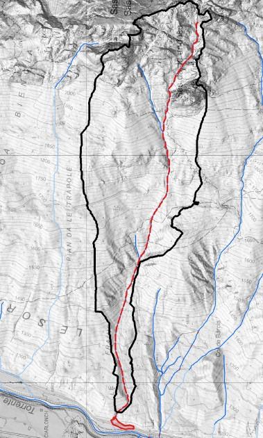 Corso d acqua: Toel de Roa Biencia Località: San Jan di Fassa, Ciarlonch Descrizione: l evento si è verificato nello stesso canale già soggetto a colate