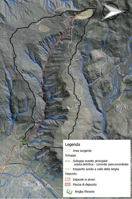 Corso d acqua: Rio Barbide Località: San Jan di Fassa km 30.5 S.S. 241 della Val d Ega (zona di innesco) e Soraga, località Barbida (briglia aperta).