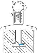 F05835 Lunghezza ponte F058350005 200 -,-- F058350010 300 -,-- Inserto per la misurazione sottosquadra Inserto per la misurazione sottosquadra, applicabile ai calibri con tipo di piedino B con perno