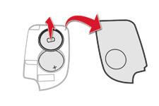 Aperture Sostituzione della pila della chiave elettronica Smarrimento delle chiavi Recarsi presso la rete CITROËN con la carta di circolazione del veicolo, un documento d'identità e se possibile,