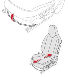 Confort Sedili anteriori con regolazioni manuali Per ragioni di sicurezza, le regolazioni dei sedili devono tassativamente essere effettuate a veicolo fermo.