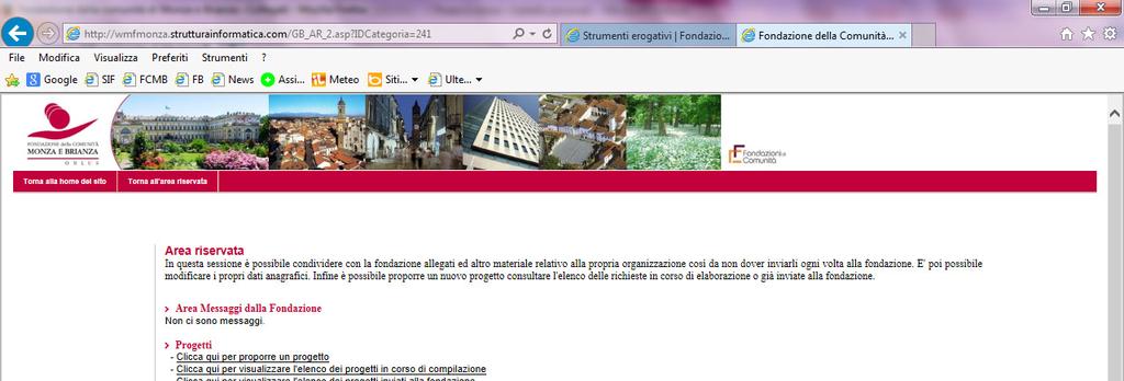 Archivio documenti ente Dati Organizzazione Progetti AREA RISERVATA DEL SITO Giovedì 27 marzo, alle ore 16.