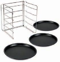 bandejas pizza + soporte en acero ø 32 cm 1,5 cm CODE CM* H CM PACK EAN 27535RK 34 x 34 26,5 6 8006043 275353 * Dimensione della griglia aperta / Opened grill rack