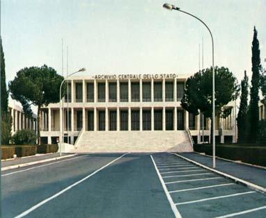 Archivio Centrale dello Stato La sede dell'archivio Centrale dello Stato è situata nel cuore del quartiere Eur di