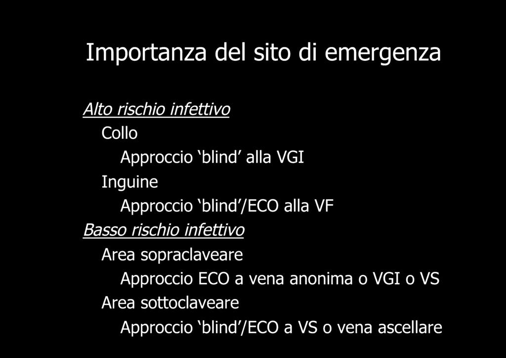 sopraclaveare»approcclo ECO a vena anonima o