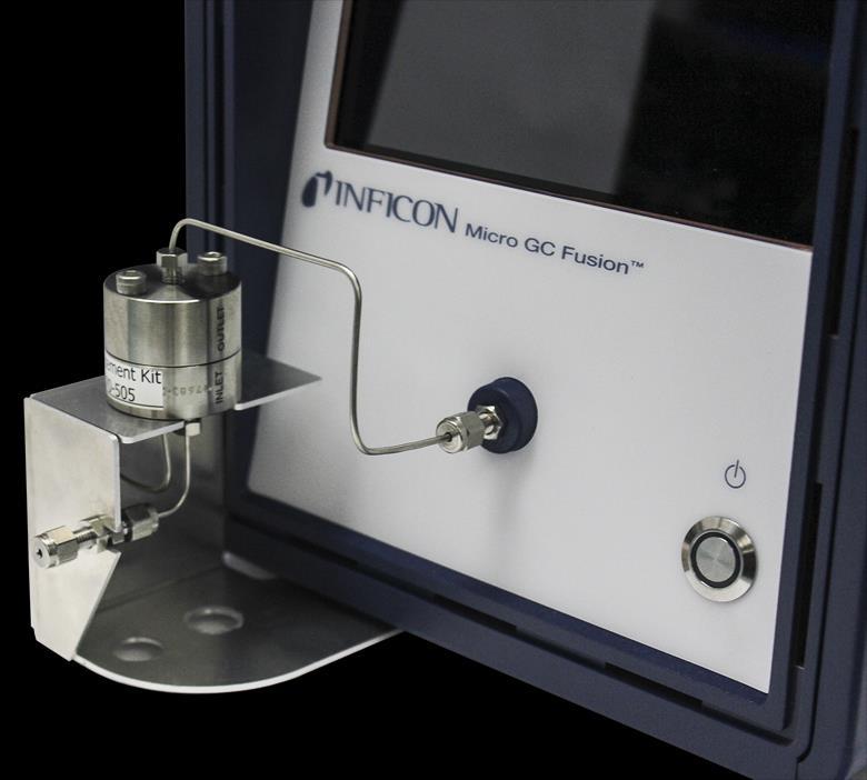 4.2.3 Sistema GENIE Filter Il sistema GENIE Filter è un filtro per l analisi di un campione di gas a bassa pressione contenente liquidi trasportati e particelle.
