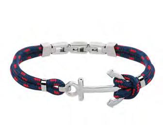 anchor black strings stainless steel anchor blue strings SADQ21 ancora acciaio cordini rossi e blu