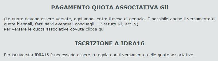 Al punto 2 viene indicato se la quota associativa Gii è stata