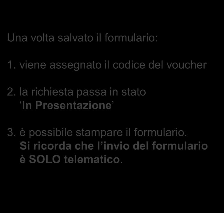 la richiesta passa in stato In Presentazione 3.