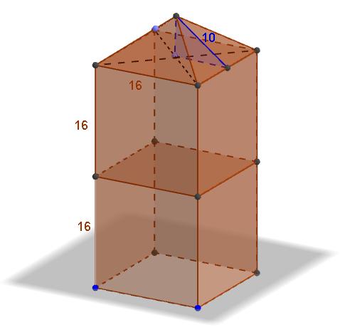 Secondaria di primo grado Esame di stato DM 741/017 Esempio di tema d esame 001 UbiMath - 3 Geometria solida PIRAMIDE h a ( s ) 10 8 h 100 64 36 6 cm Ab s 16 56 cm Al p a V Ab h 3 4 16 10 56 6 3 30