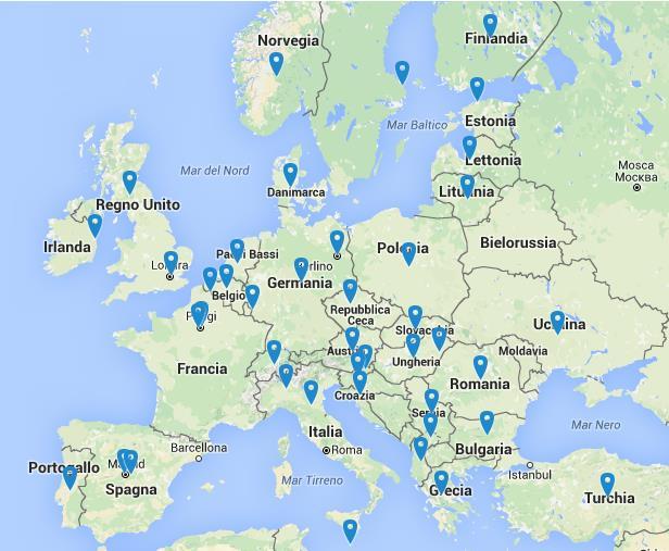 Network di 50 imprese e 45 National Partner Organizations, che coinvolgono 10.