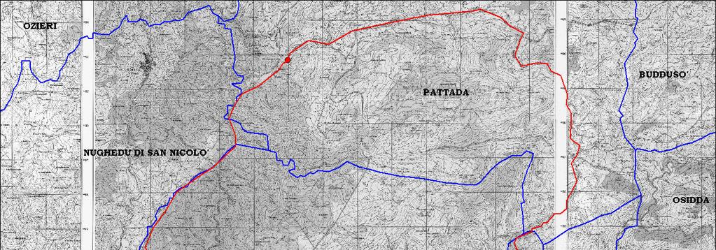 ALLEGATO C: Zona Infetta Selvatico Bultei Delimitazione Zona Infetta Selvatico Bultei: L areale, 103,9 Kmq, comprende la maggior parte del Comune Bultei e la parte merionale del comune Pattada.