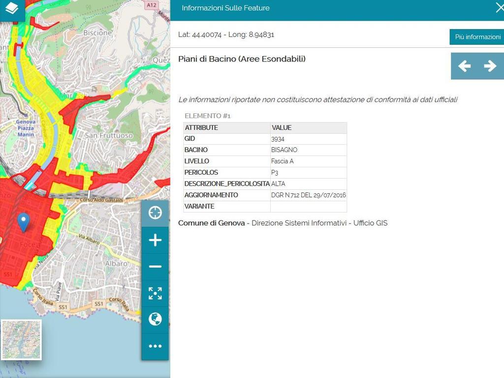 INTERROGAZIONE PUNTUALE DEGLI OGGETTI IN MAPPA Torna alla prima