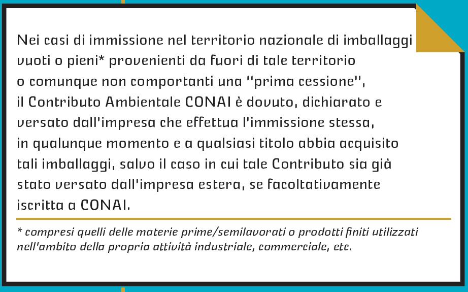 Il Contributo Ambientale immissione nel