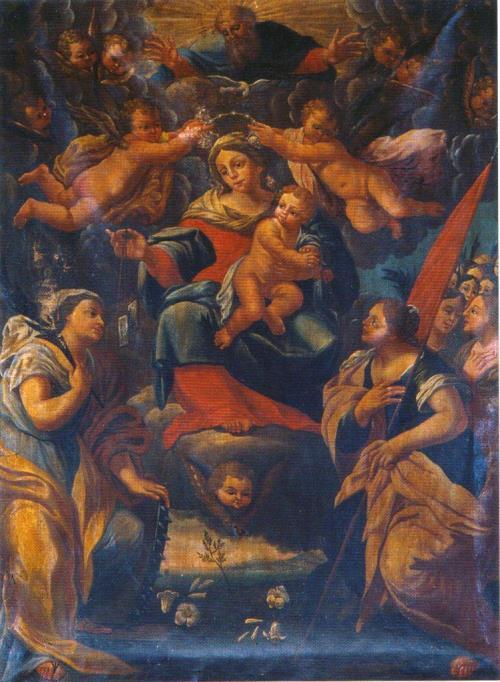 Nepoznati slikar, Bogorodica Karmelska s Djetetom, svetom Katarinom, i