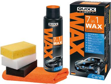 MADE IN GERMANY QUIXX-POLISH 3 IN 1 Kit specifico per la lucidatura di carrozzeria, parti in metallo e fari. 500 ml polish. Spugna per vernici lucide pastello e metallizzate.